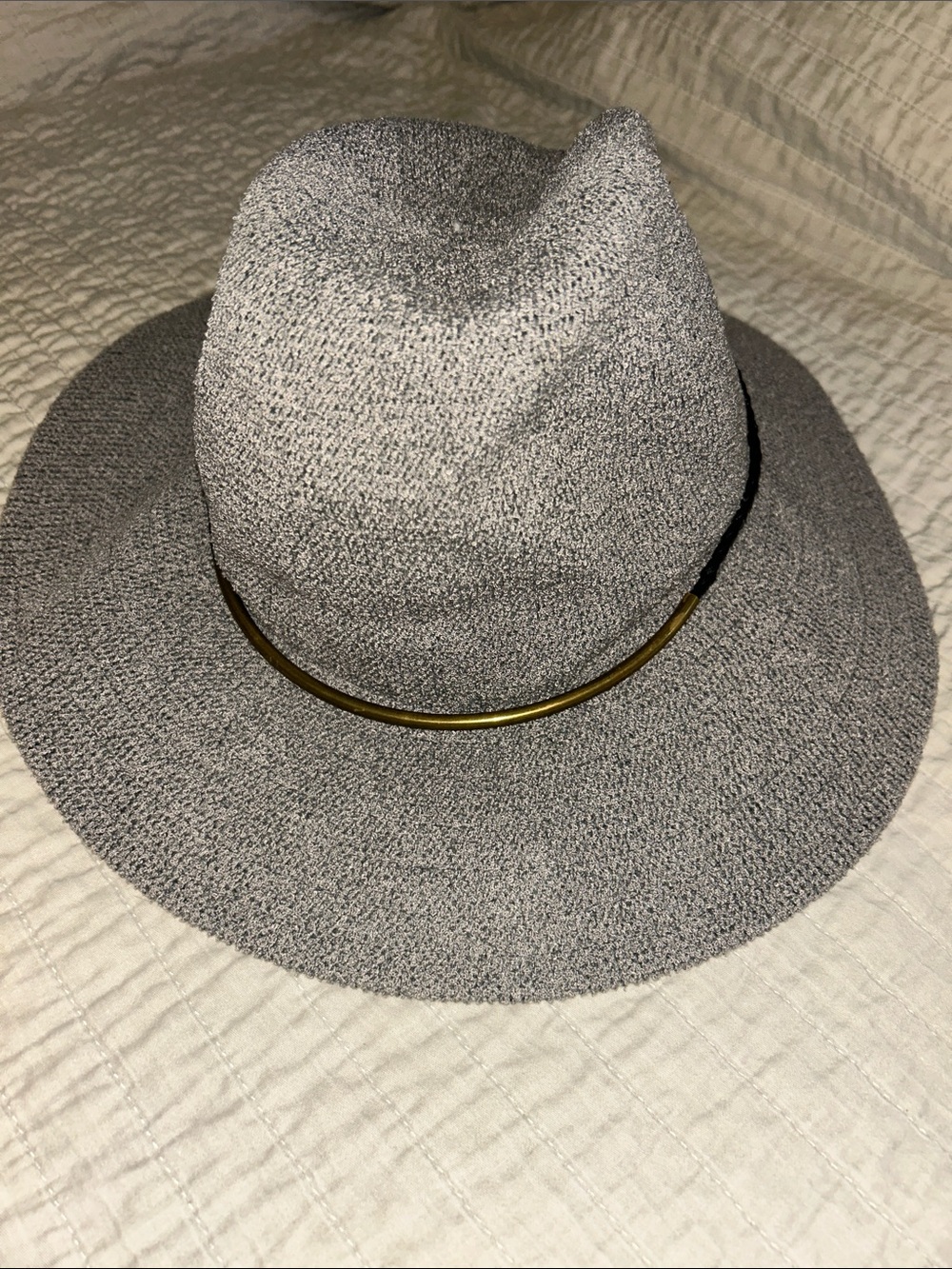 San Diego Hat Company Gray Women's Sun Hat with Gold and Braided Accent